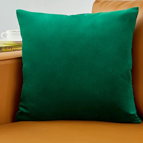 housses coussins velours modernes 40x40cm bleu vert rose gris décor salon voiture