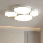 plafonnier led moderne minimaliste acrylique blanc fixation circulaire ovale éclairage quotidien contemporain