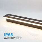 applique murale led moderne étanche ip65 noir hydrofuge ac85265v chromé