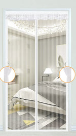 rideau moustiquaire aimants porte noir maille fine anti insectes moderne ventilation chambre