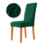 housse chaise velours moderne vert foncé gris clair adhésif élasthanne polyester