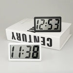 horloge numérique moderne minimaliste blanc noir affichage led piles ag10 incluses