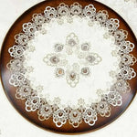 nappe dentelle motif floral table restaurant mariage extérieure imperméable semi transparent vintage romantique élégante