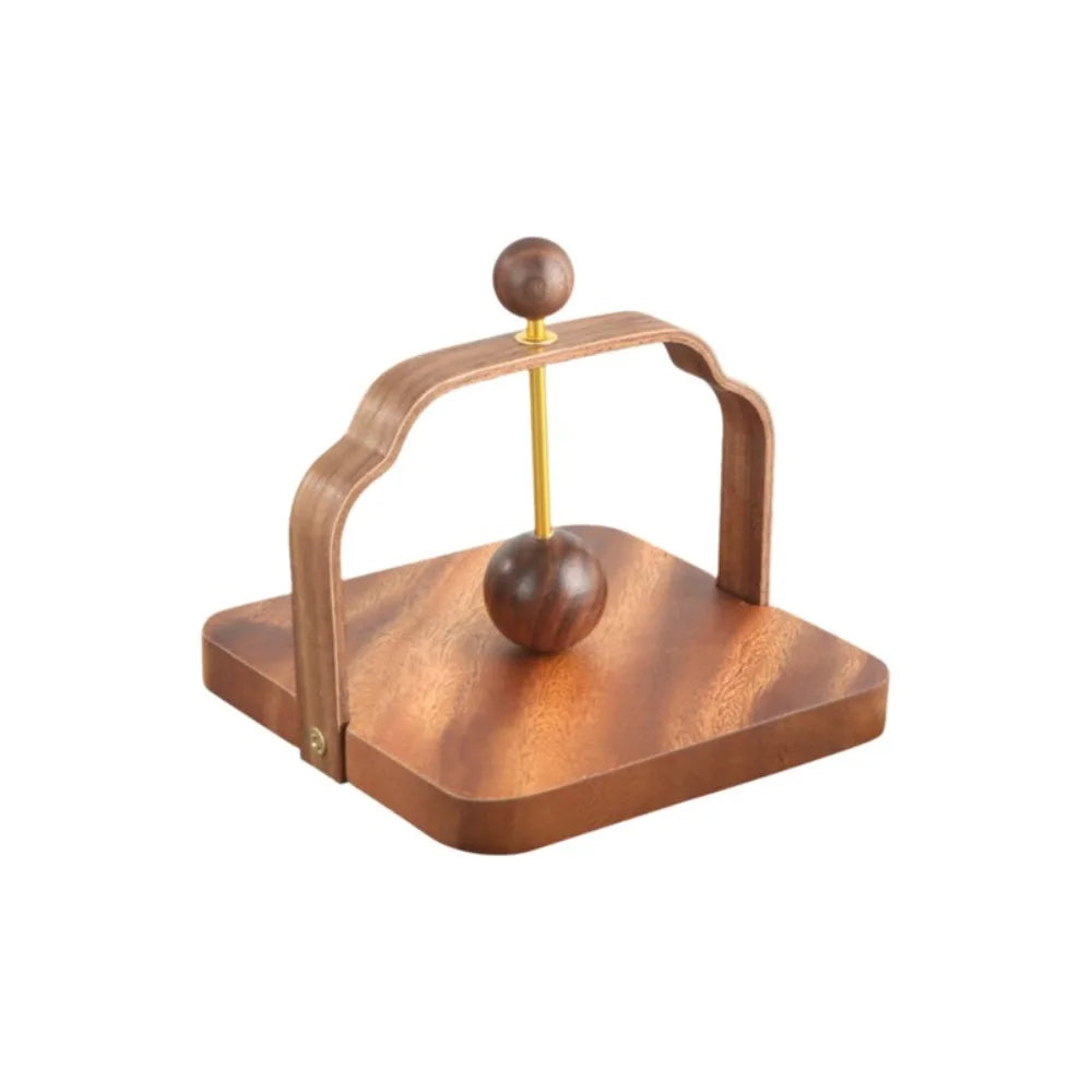 porte serviettes moderne bois sphère dorée serviettes blanches minimaliste table salle manger