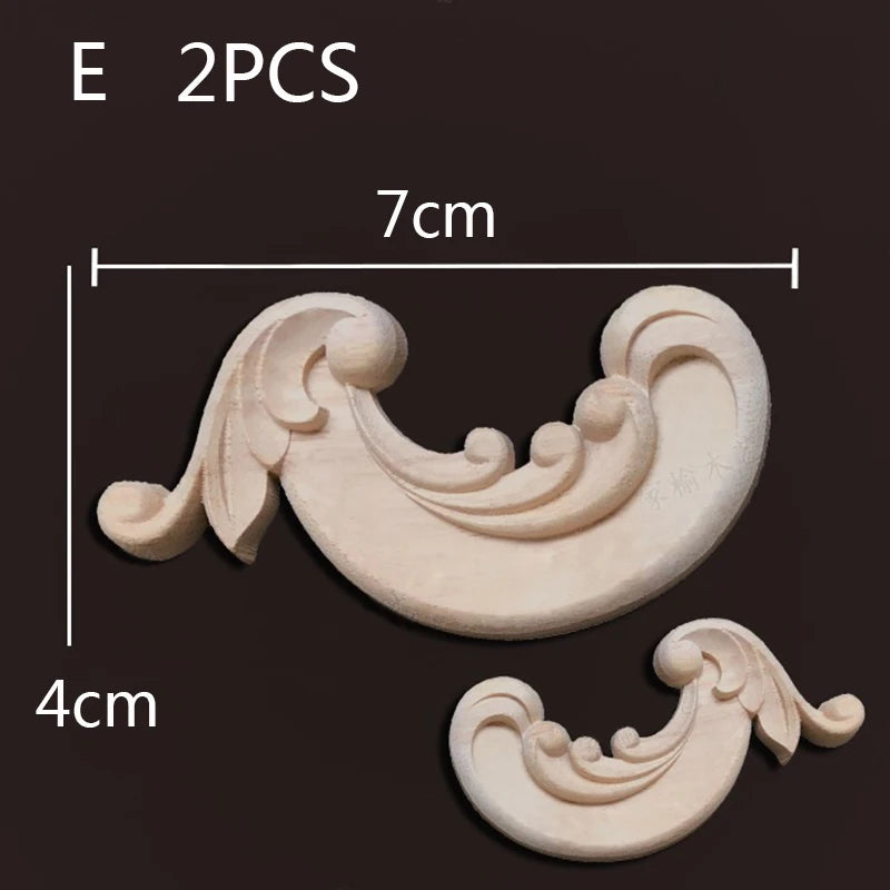 appliques decoratives bois ornements floraux blanc creme baroque deco maison
