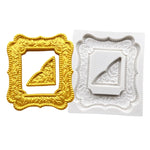 cadres photo silicone doré blanc baroques classiques moules deco fondant cupcakes gâteaux