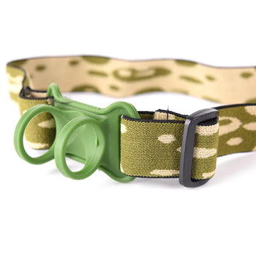 bandeau militaire camouflage support lunettes vert olive noir réglable headband tactique