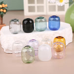 vases transparents modernes plastique noir bleu vert rose gris