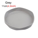 assiettes modernes minimalistes jaune rose blanc vert bleu gris plastique 11cm 14.5cm