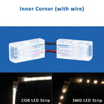 connecteurs led rubans flexibles transparents clips broches 12v 24v certifiés ul rohs