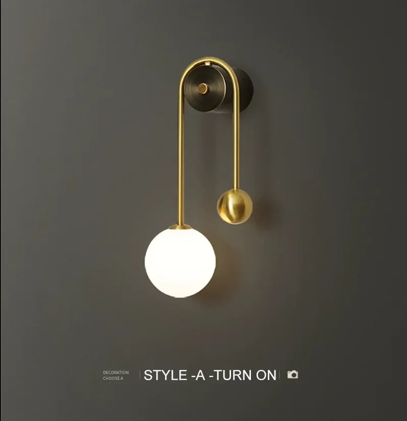 appliques murales modernes verre métal chambre coucher éclairage led minimaliste