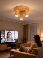 spots led effet bois texture moderne base cables gu10 vis salon chambre