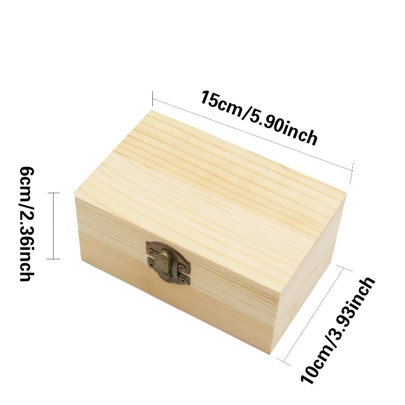 boîte rangement bois naturel couvercle charnière motif lettre fleur rustique