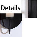 support mural moderne bougeoir métal fer noir bougie decoration salon luxe tranche noire