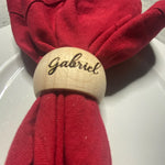Rond de serviette bois gravé - Ombre Interieur