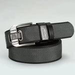ceinture homme toile marron bleu marine beige noir moderne maille fine boucle clic