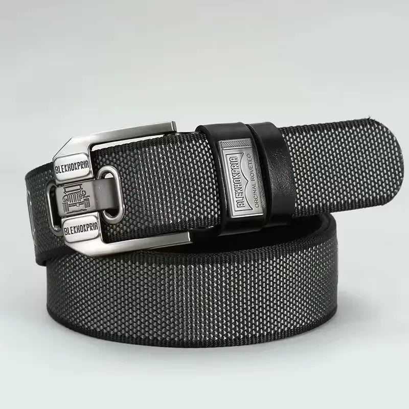 ceinture homme toile marron bleu marine beige noir moderne maille fine boucle clic