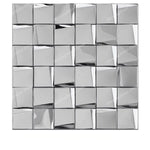 carreaux muraux adhésifs or moderne élégants carrés brillants 29.3cm 29.3cm noir argent