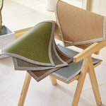coussin chaise tissé bambou vert olive marron clair moderne 45x45cm 50x50cm mousse pu