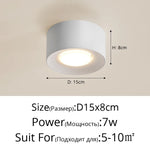 Spot moderne led blanc adhésif base fixation diffuseur rond lisse