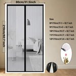 rideau magnétique anti moustiques noir rayures moderne adhésif porte été respirant 80cm 210cm