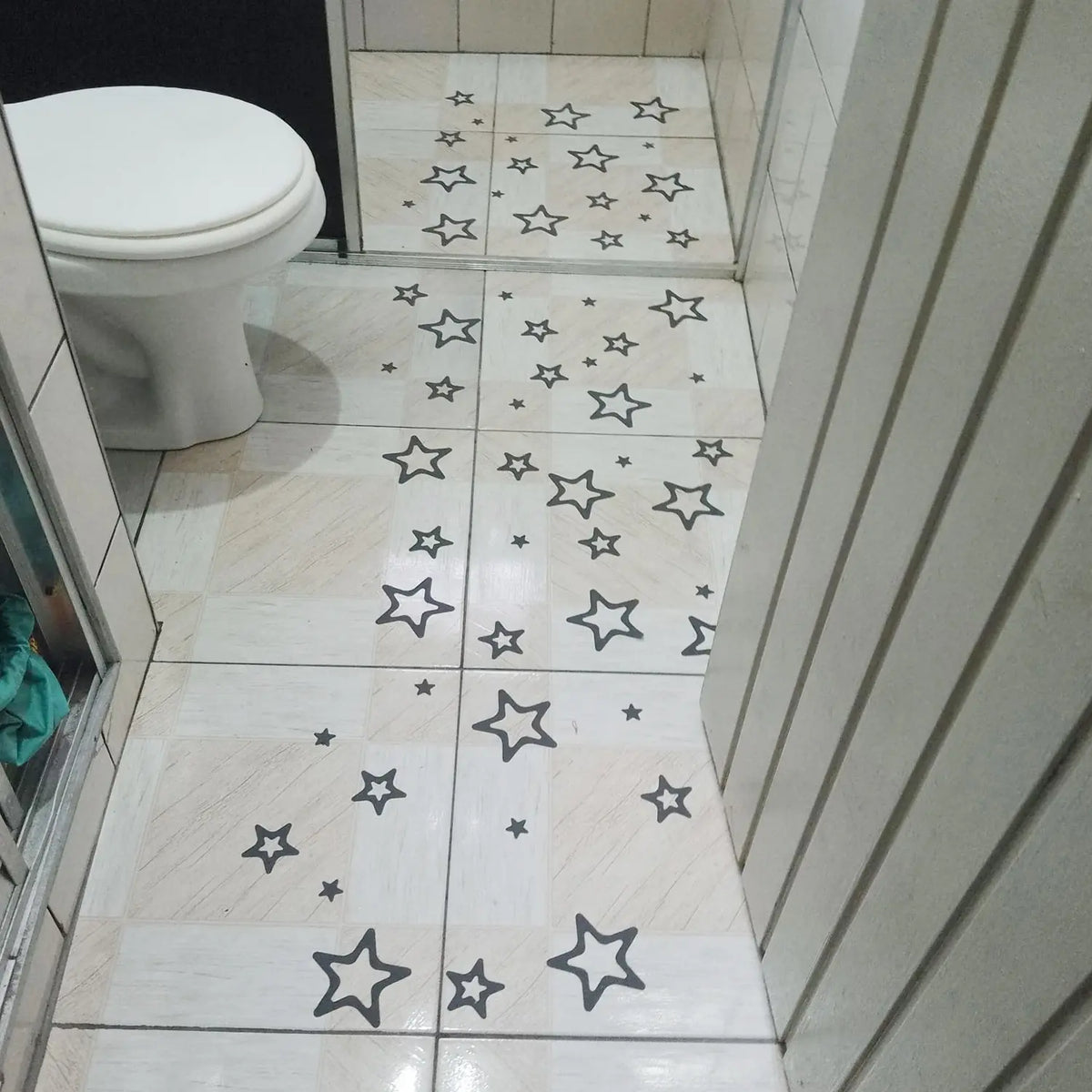 stickers anti dérapants étoiles gris adhésifs salle bain moderne respectueux environnement pratique