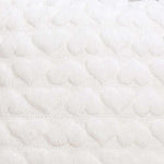 housse coussin carré motif cœurs blanc rose moderne polyester 45cm 45cm fixations