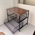 meuble rangement tiroirs gris bois moderne compartiments stockage multifonctionnel robuste