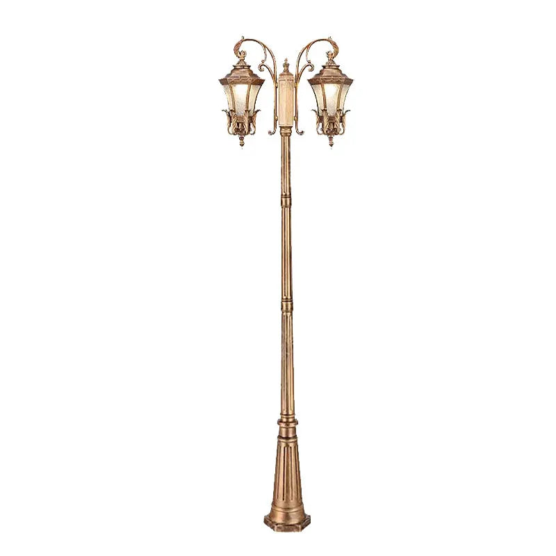 lampadaire extérieur or noir classique vintage ip65 led moderne