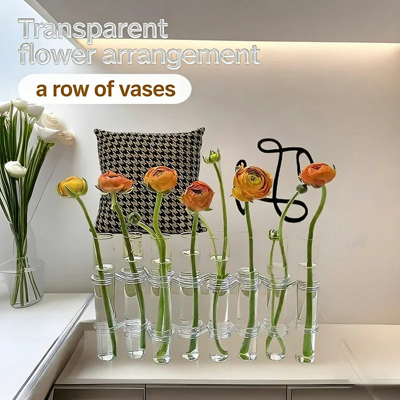 vases verre transparent modernes decoration table plantes hydroponiques arrangement floral mariage fete