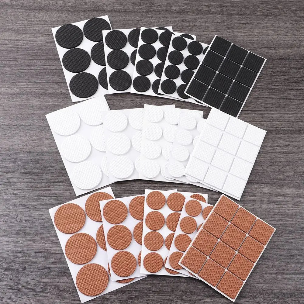 protecteurs sol feutre anti dérapant adhésifs mousse eva noirs blancs marrons ronds utilitaires 2.5cm