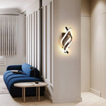 lampe murale moderne abstraite aluminium blanc noir éclairage chambre coucher led couleurs