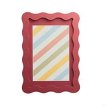cadres photo ondulés rouge doré modernes 4x6 pouces bord lisse décoration maison