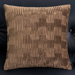 housse coussin marron motif arbre moderne décoration intérieure jacquard polyester 30x50cm 45x45cm fixations