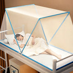 filet protection moustiques blanc bleu maille hexagonale moderne minimaliste clips ventilation enfants