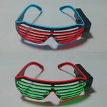 lunettes lumineuses vert bleu rouge noir lignes horizontales modernes occasionnelles halloween anniversaire noël