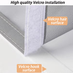 rideaux anti chat filet maille fine gris clair sécuritaire velcro zippé double sens chambre