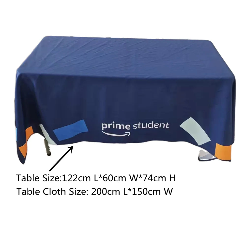 nappe table personnalisable moderne orange blanche bleu marron logo ethnique mariage extérieur festivité