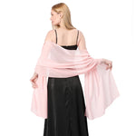 écharpe soie polyester solide rouge bordeaux rose clair beige gris jaune violet moderne