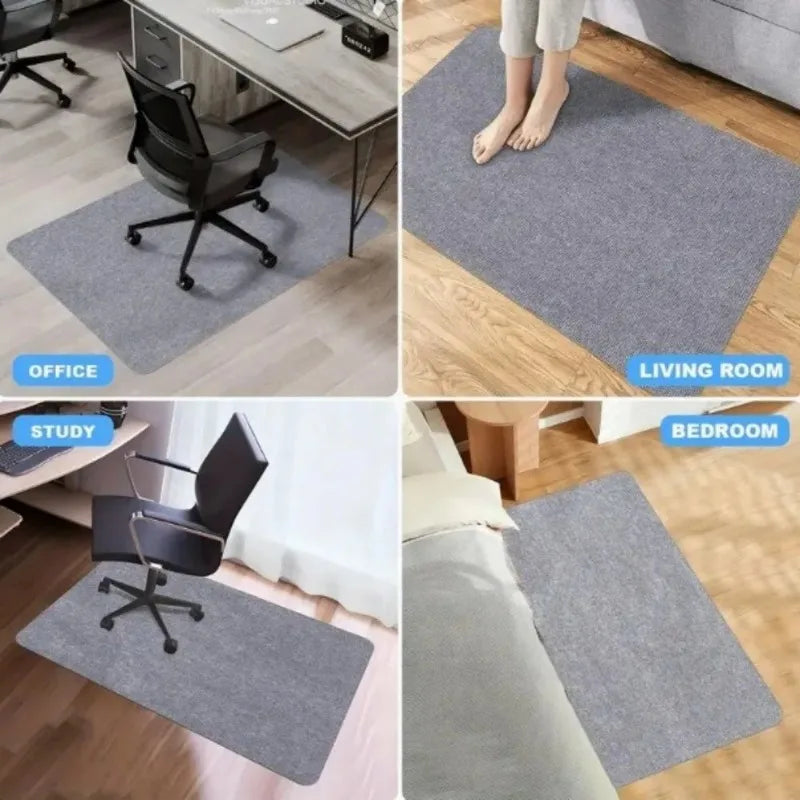 tapis sol antidérapant adhésif gris moderne protection sol PVC polyester pile coupée