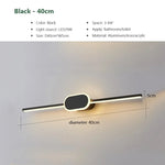 lampe miroir moderne blanc fixée mur éclairage quotidien led 40cm 60cm 80cm