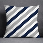 taies d'oreiller géométriques polyester bleu gris moderne maison 45x45cm non toxique respectueux environnement