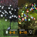 lampe solaire fleurs multicolores moderne decoration exterieure ip65 led abs