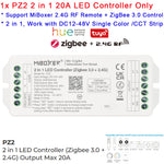 contrôleur led zigbee 3.0 wifi rgb rgbw rgb+cct 20a max charge moderne blanc