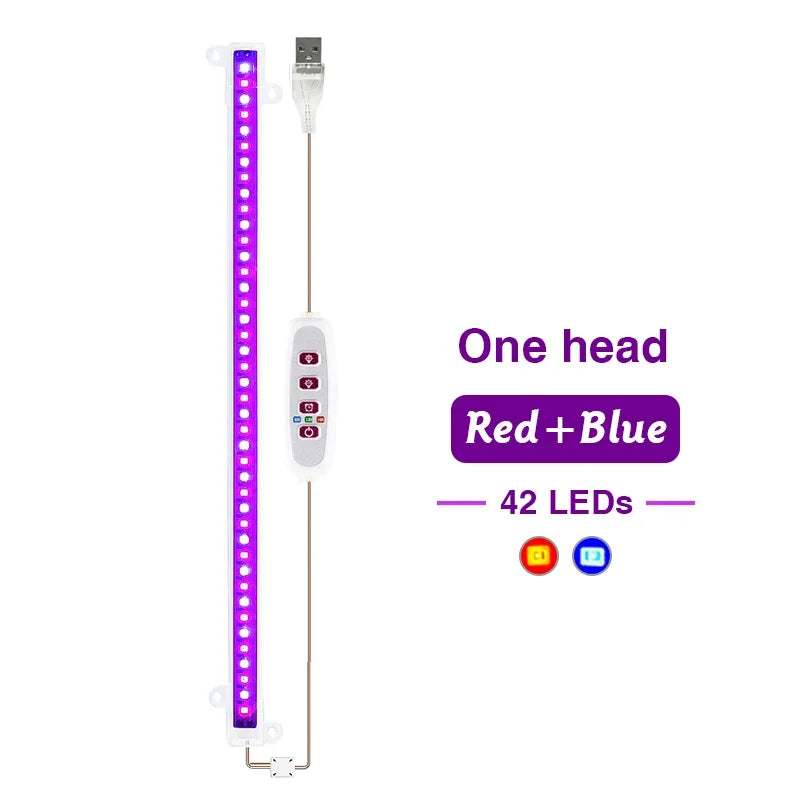 lampe led croissance plante intérieure blanche rose bleu moderne 30cm usb