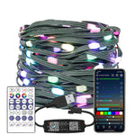guirlande lumineuse led rgb adressable usb decoration noel mariage jardin fil transparent vert noir