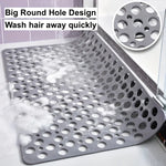 tapis bain gris clair perforations rondes drainage rapide anti dérapant moderne salle bain