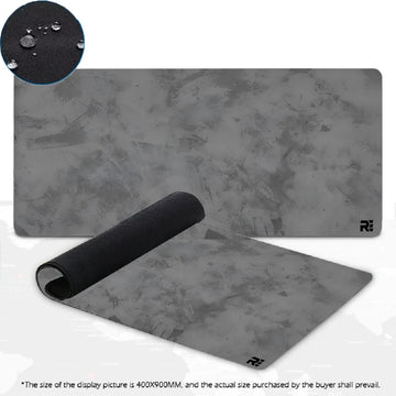 tapis souris caoutchouc noir gris texture marbrée moderne adhésif grande taille protection gaming