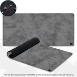 tapis souris caoutchouc noir gris texture marbrée moderne adhésif grande taille protection gaming