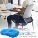 coussin siège bleu réseau hexagonal contemporain amovible lavable doux confortable ergonomique multifonctionnel